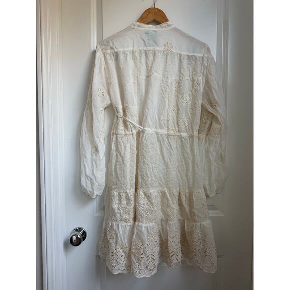 Johnny Was Lexan Embroidered Button-Down Slip Dress Boho Chic Size Large - Picture 7 of 13